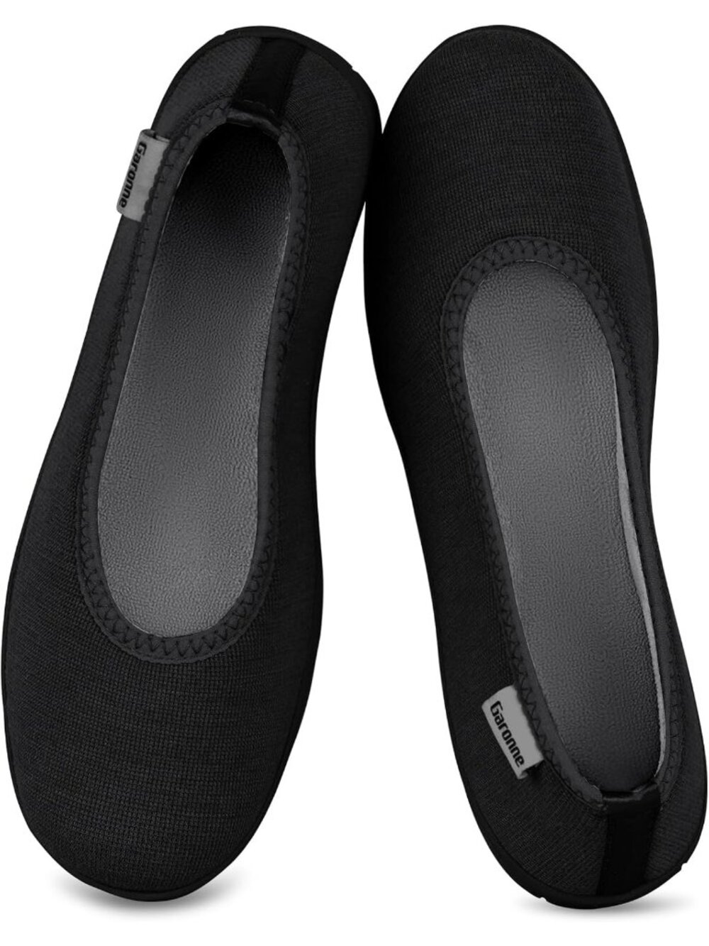 Women's Black Lightweight Loafer Memory Foam Non-Slip Bedroom Slippers Shoes